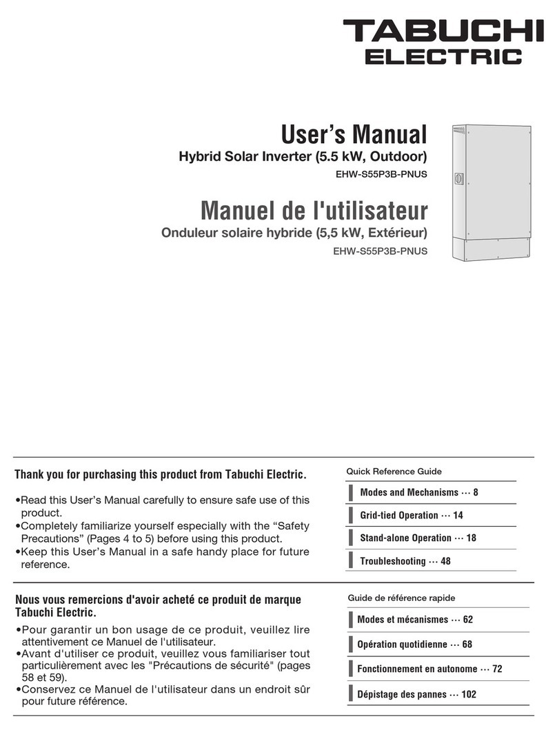 Tabuchi Electric EHW-S55P3B-PNUS user manual