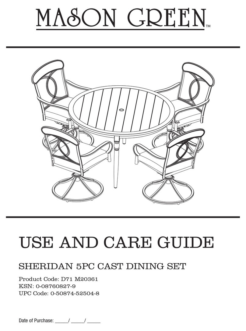 Sears MASON GREEN SHERIDAN D71 M20361 Use and care guide