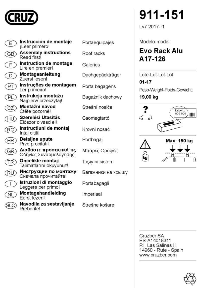 Cruz Evo Rack Alu A17-126 User manual