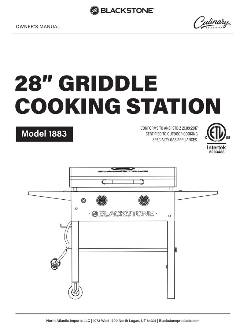 Black Stone Culinary 1883 User manual