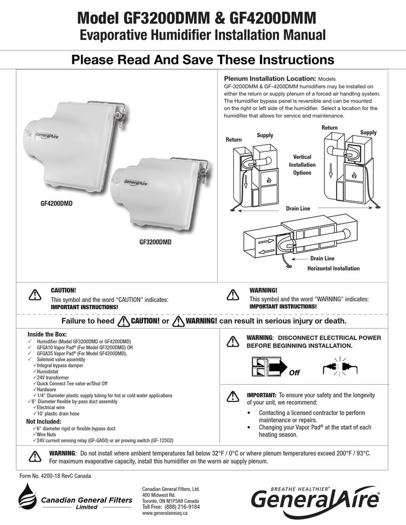 GeneralAire GF4200DMD User manual