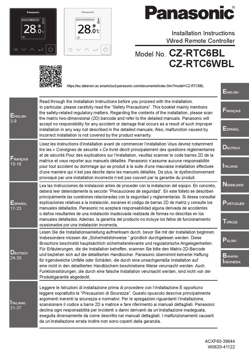 Panasonic CZ-RTC6BL User manual