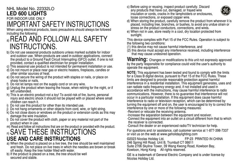 GE 22332LO User manual