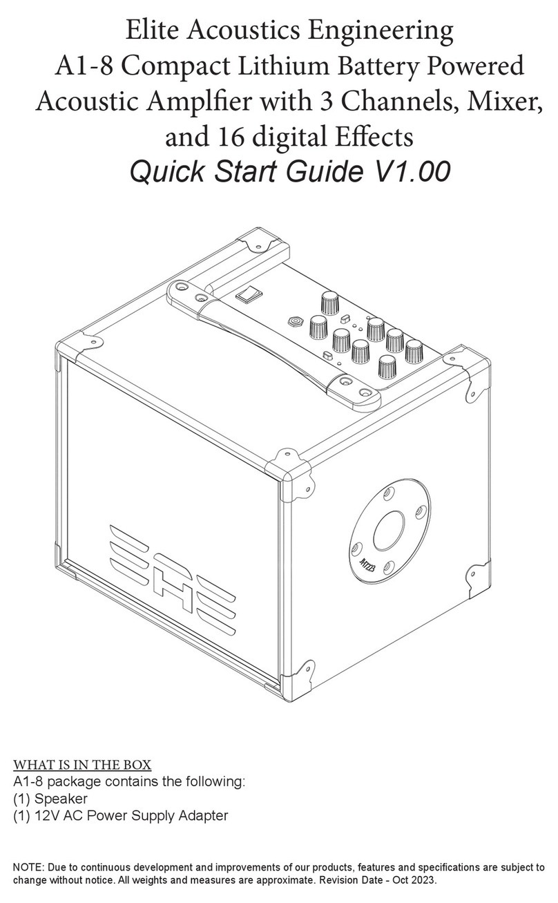 Elite Acoustics A1-8 quick start guide