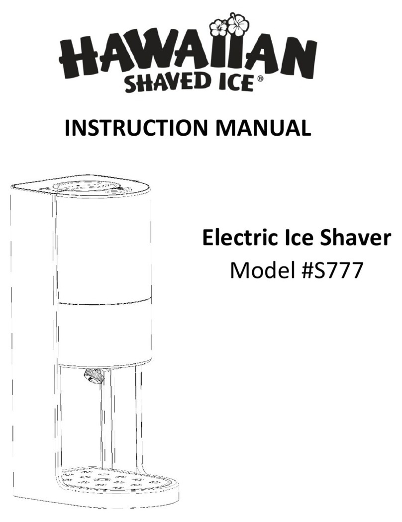 Hawaiian SHAVED ICE S777 instruction manual