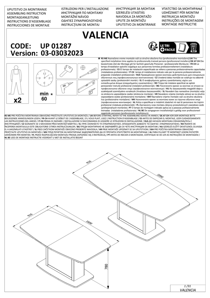 Dedeman VALENCIA UP 01287 User manual