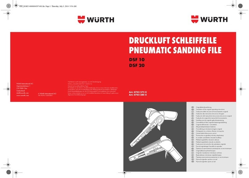 Würth DSF 10 Translation of the original operating instructions Würth DSF 10 Translation of the original operating instructions