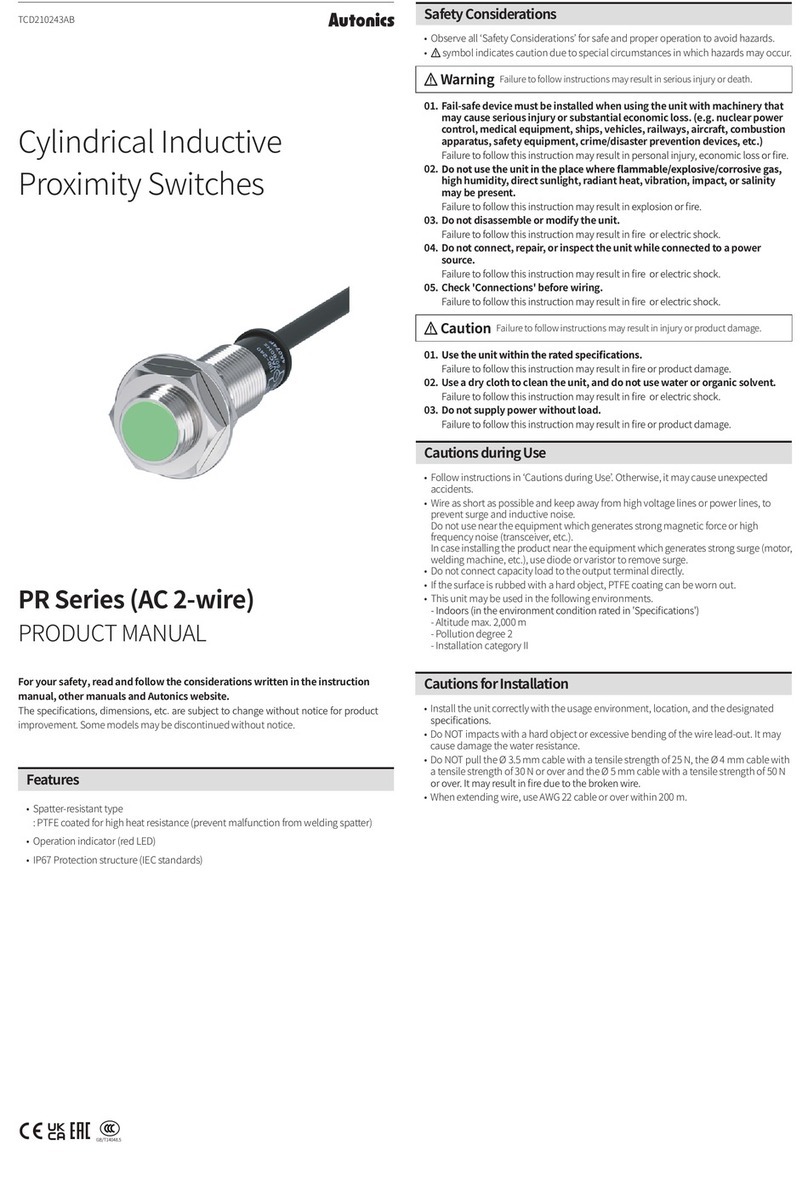 Autonics PR Series User manual