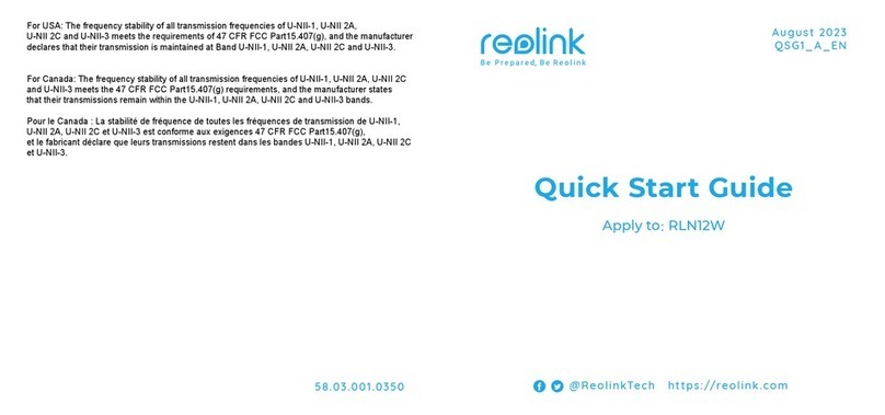 Reolink RLN12W quick start guide