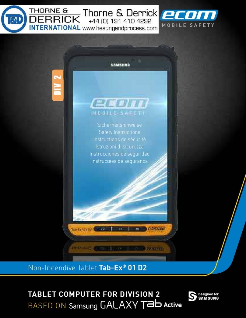 Ecom Tab-Ex 01 D2 User manual