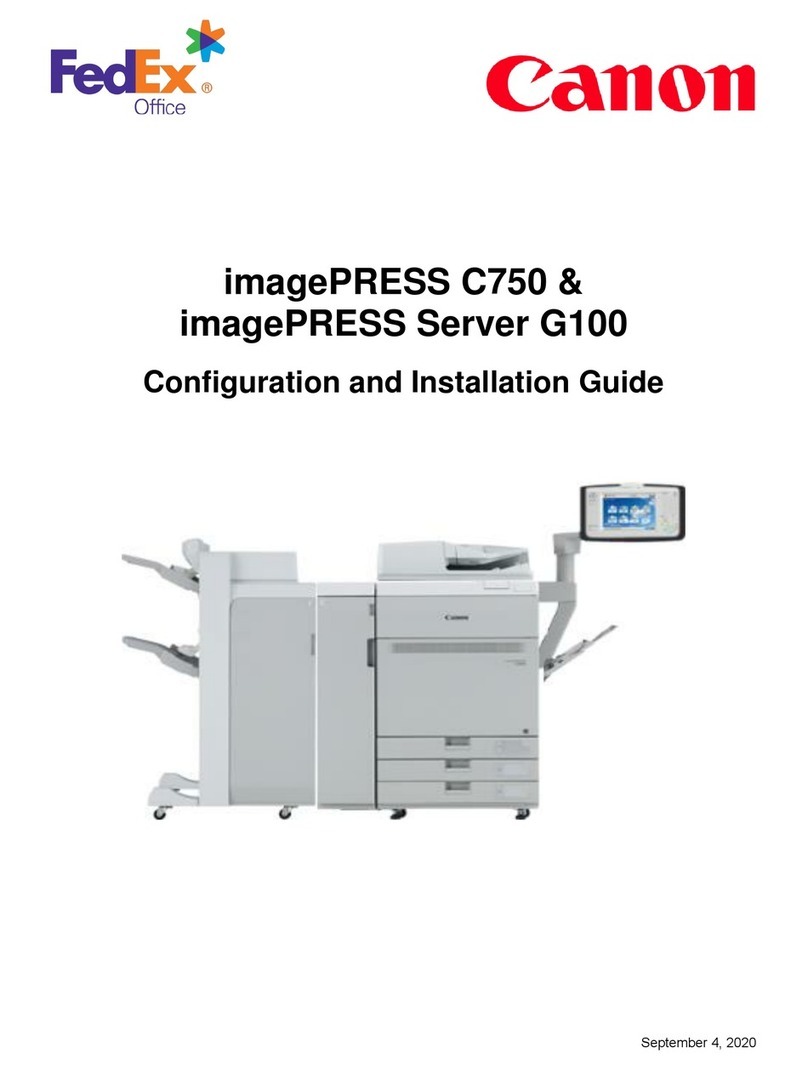 Canon FedEx Office imagePRESS C750 Quick guide