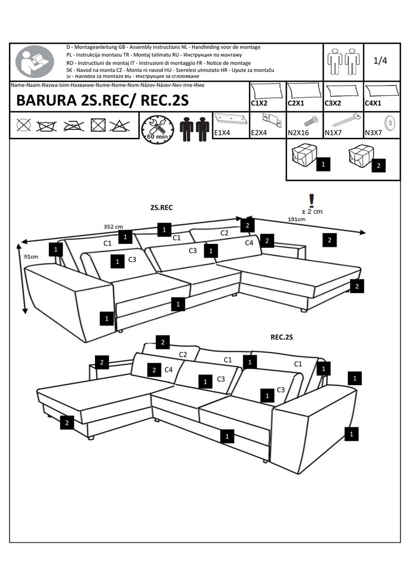 Xxxlutz BARURA 2S.REC Assembly instructions