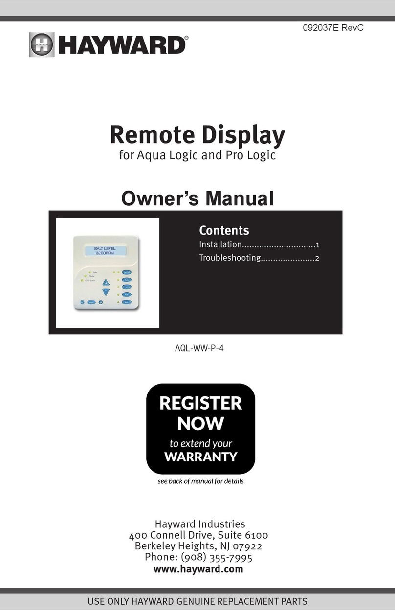 Hayward AQL-WW-P-4 User manual