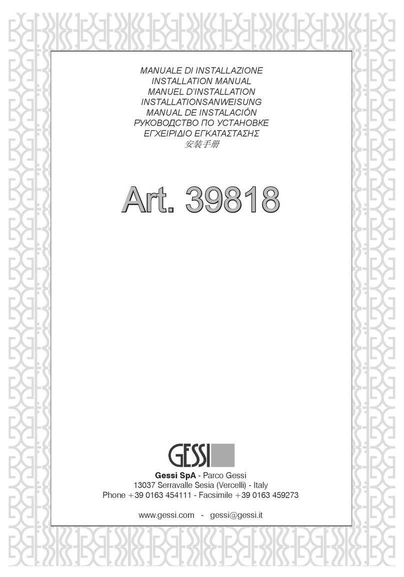 Gessi 39818 installation manual