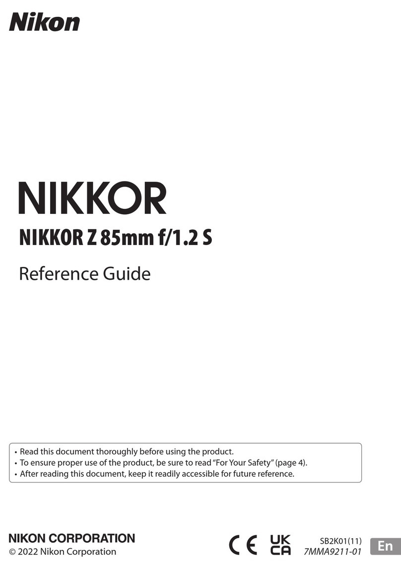 Nikon NIKKOR Z 85mm f/1.2 S User manual