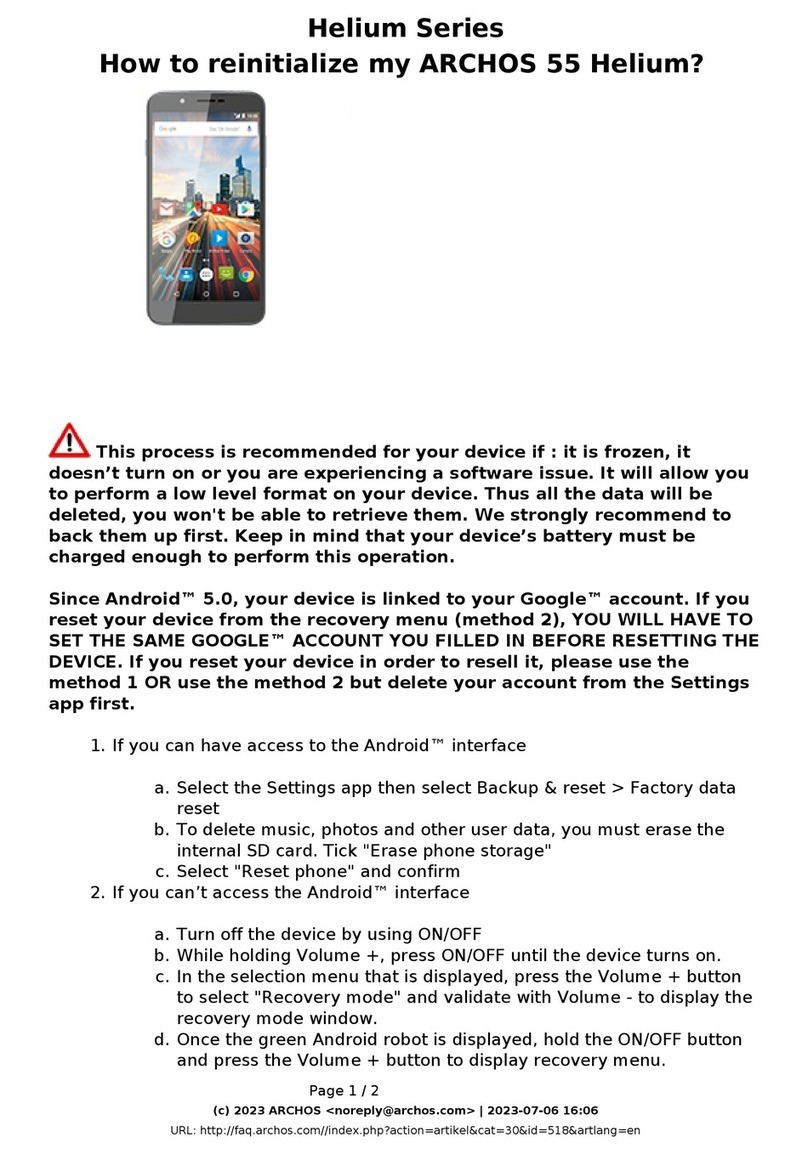 Archos 55 Helium Ultra User manual Archos 55 Helium Ultra User manual