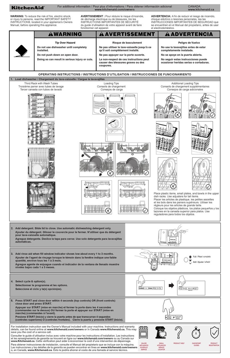KitchenAid KDFM404KPS manual