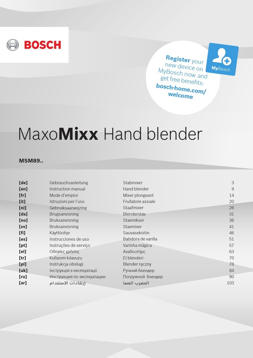 Bosch MaxoMixx MSM89 Series User manual