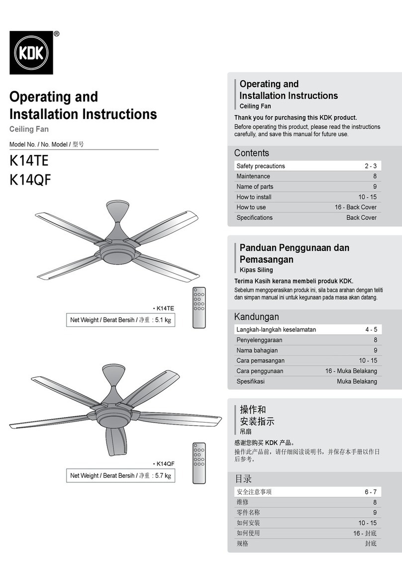 KDK K14QF User manual