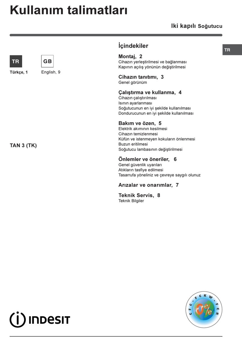 Indesit TAN 3 operating instructions