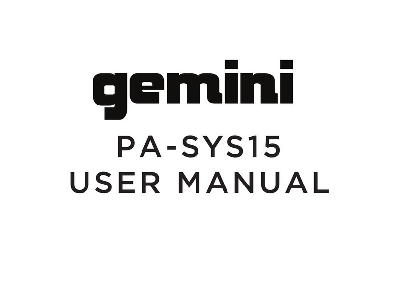 Gemini PA-SYS15 User manual