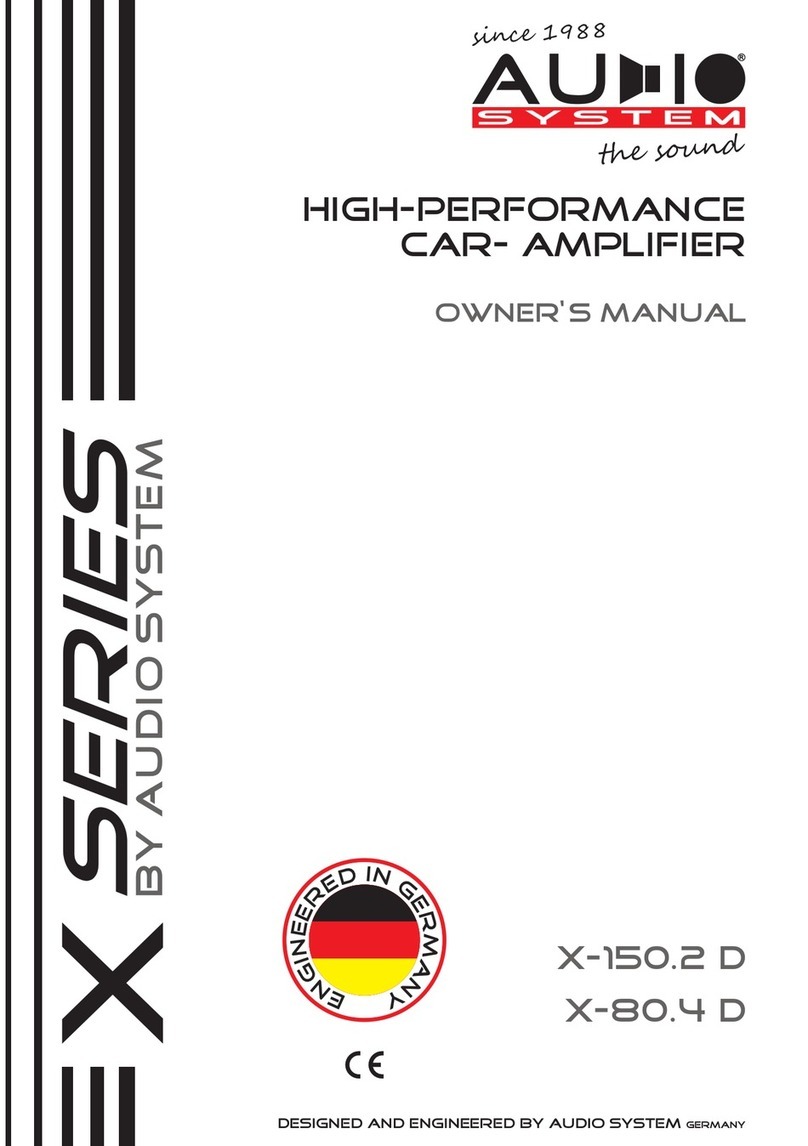 Audiosystem X-150.2 D owner's manual