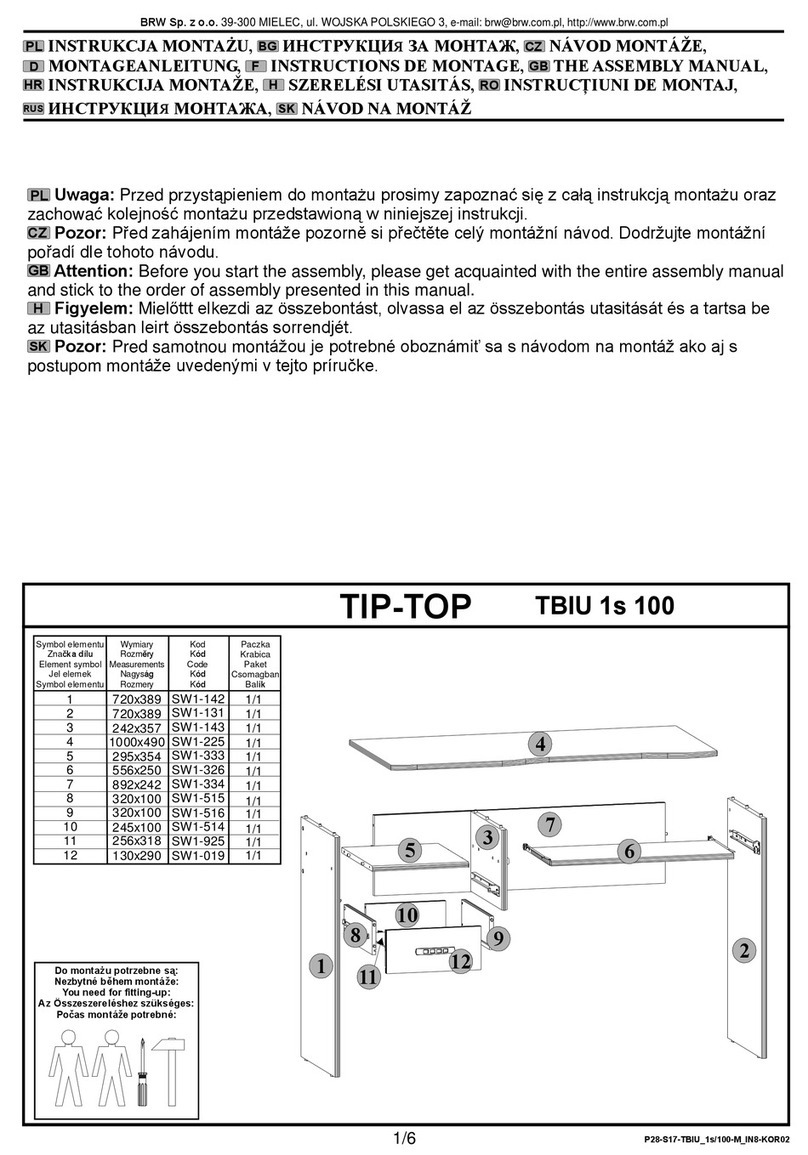 BLACK RED WHITE TIP-TOP TBIU 1s 100 Assembly manual