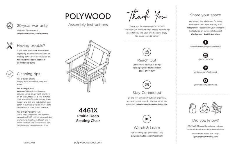Polywood Prairie 4461X Assembly instructions