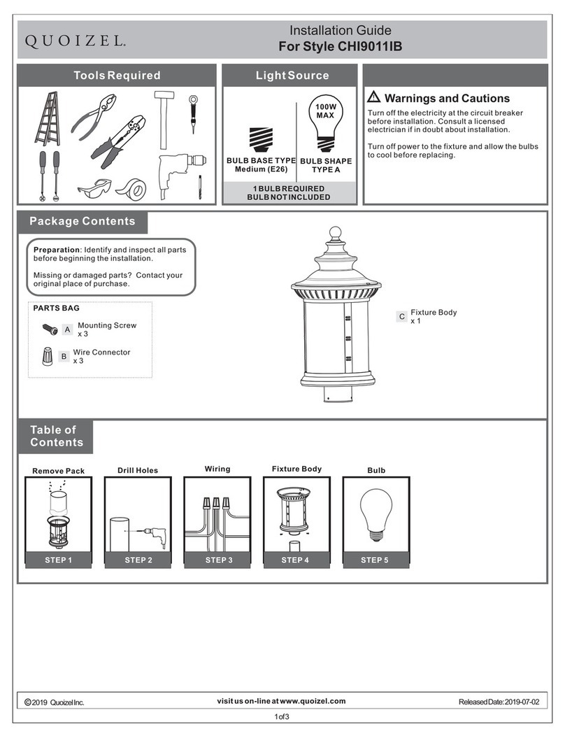 Quoizel CHI9011IB User manual