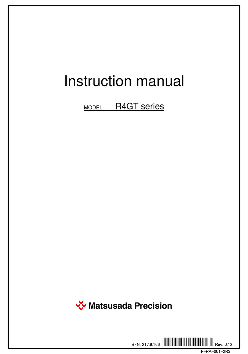 Matsusada Precision R4GT Series instruction manual