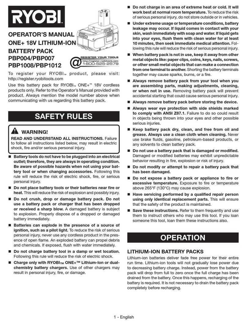 Ryobi PBP007 Operator's manual Ryobi PBP007 Operator's manual