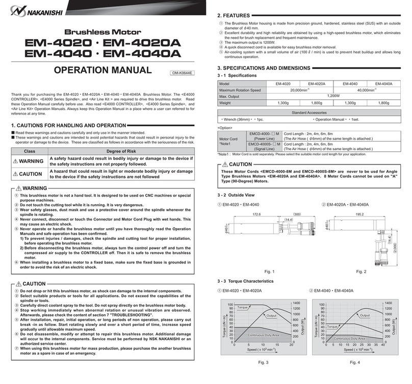 Nakanishi EM-4040 Operation manual