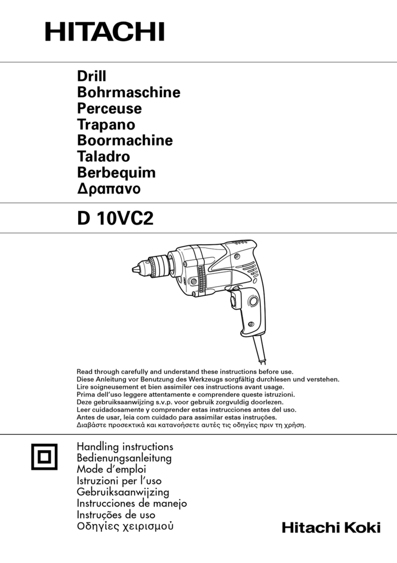 Hitachi Koki D 10VC2 Handling instructions