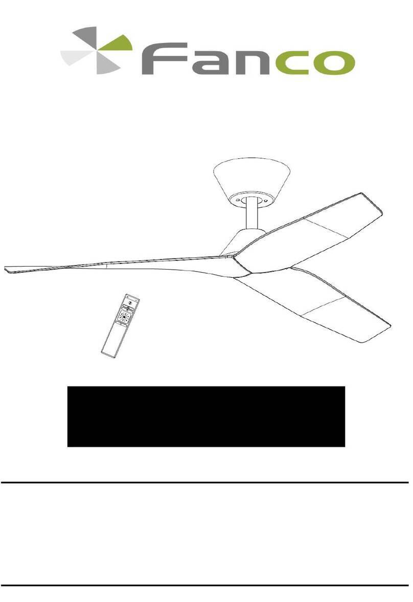 Fanco INFINITY i DC Series Installation and operation instruction book