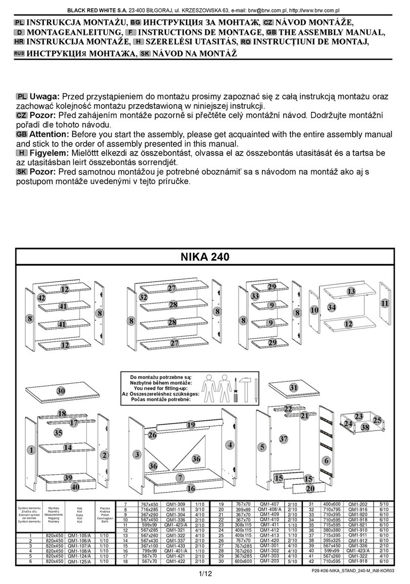 BLACK RED WHITE NIKA 240 Assembly manual