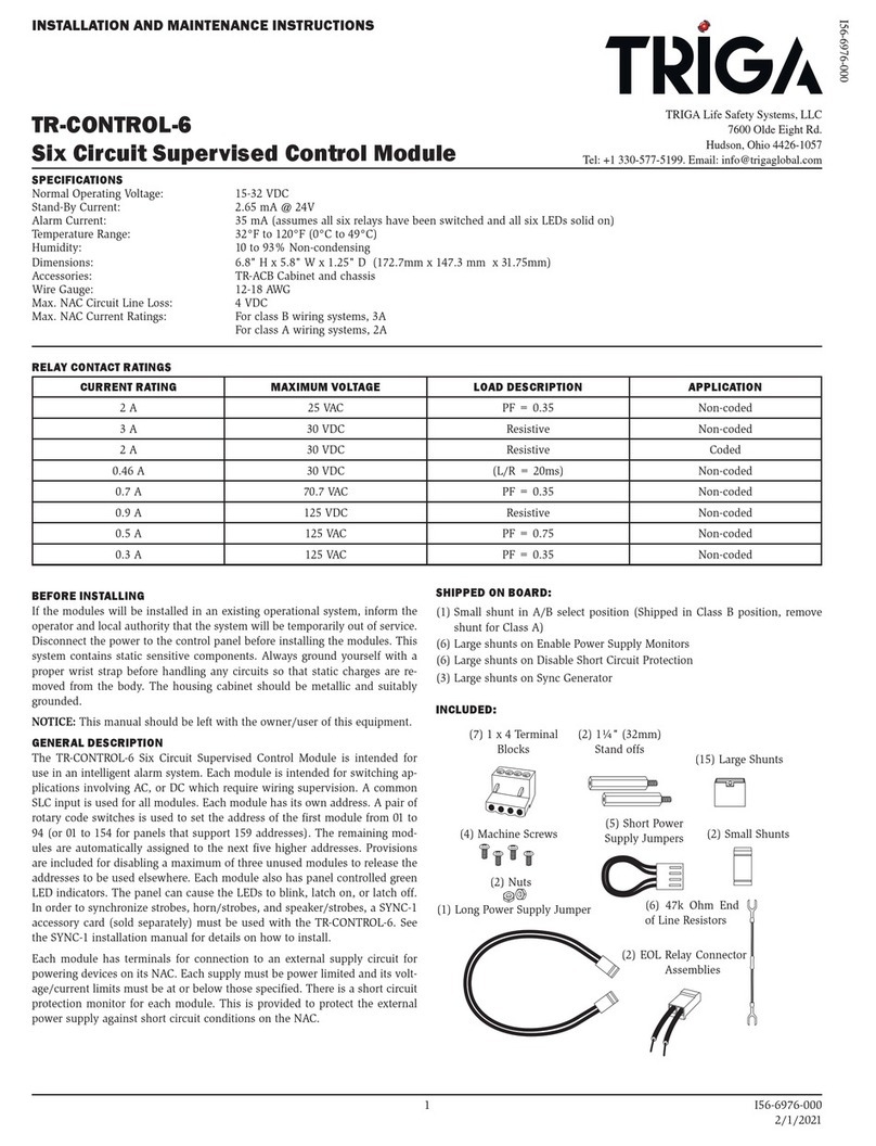 TRIGA TR-CONTROL-6 Installation and maintenance instructions