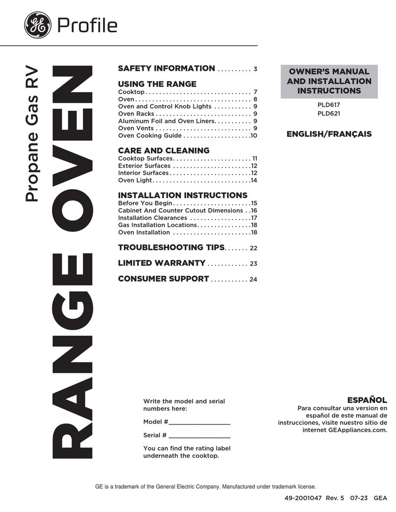 GE Profile PLD617 Operating instructions