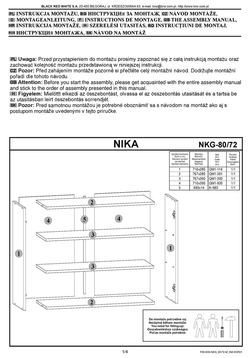 BLACK RED WHITE NIKA NKG-80/72 Assembly manual BLACK RED WHITE NIKA NKG-80/72 Assembly manual