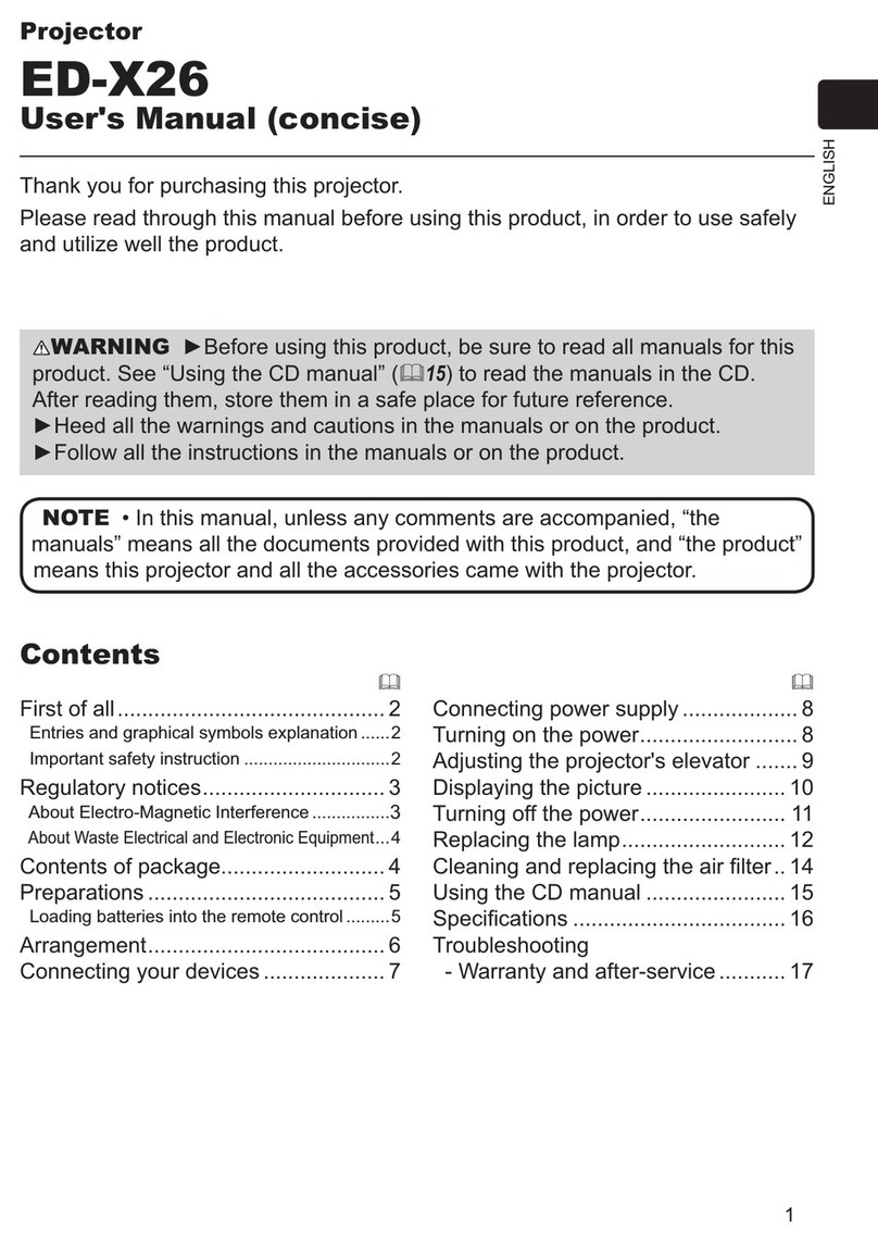 Hitachi Innovate ED-X26 user manual