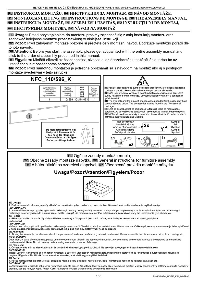 BLACK RED WHITE NFC 110/596 K Assembly manual BLACK RED WHITE NFC 110/596 K Assembly manual