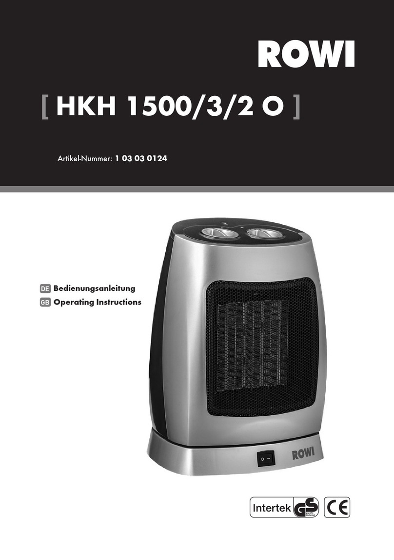 Rowi HKH 1500/3/2 O operating instructions