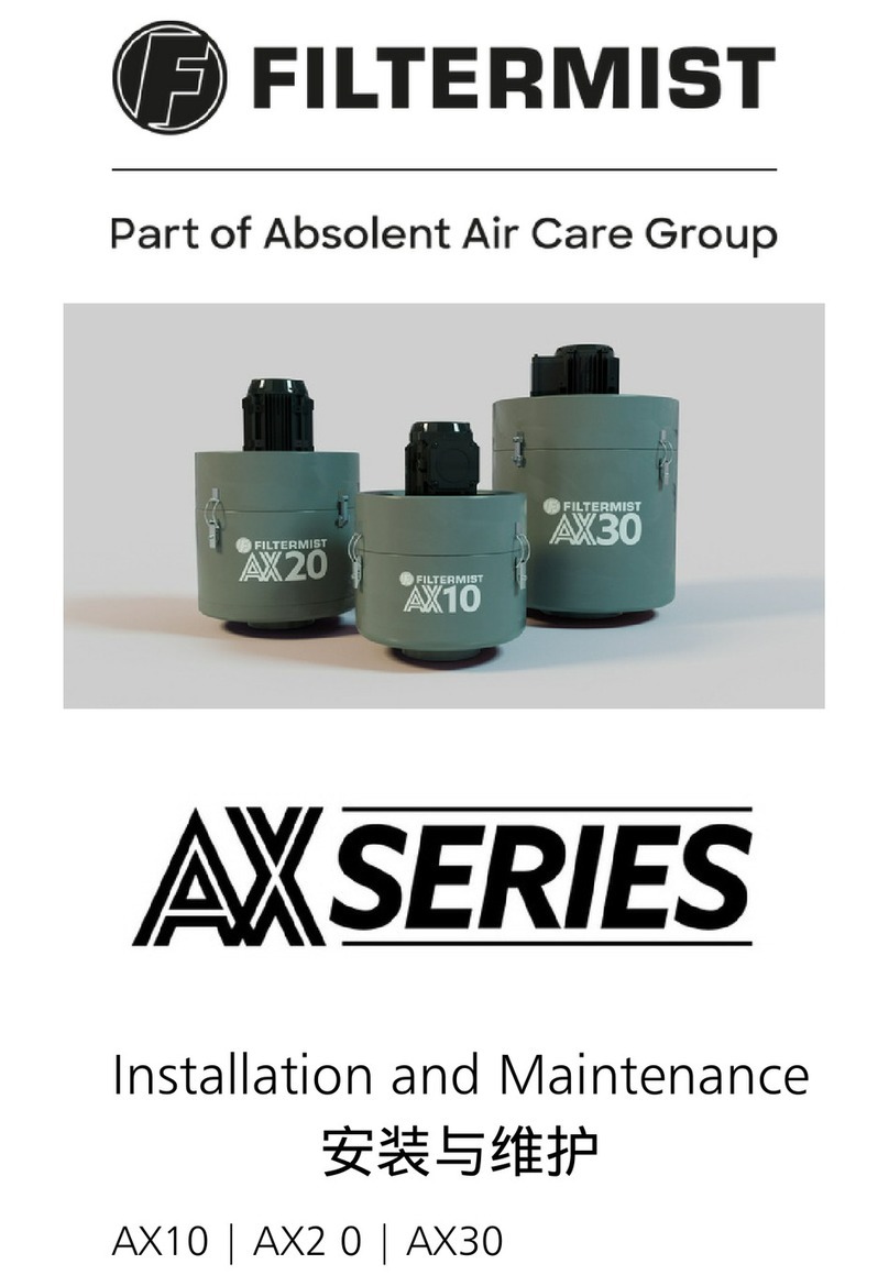 FILTERMIST AX Series Installation and Maintenance FILTERMIST AX Series Installation and Maintenance