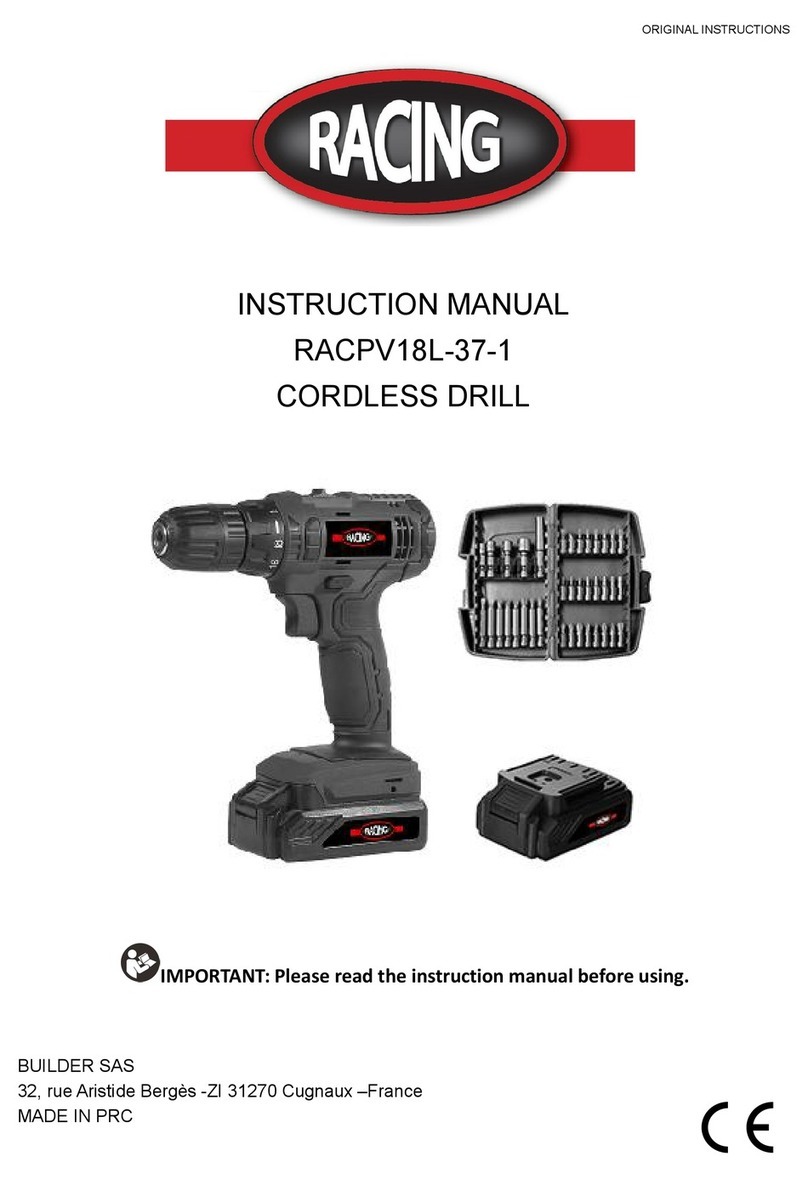 Racing RACPV18L-37-1 instruction manual