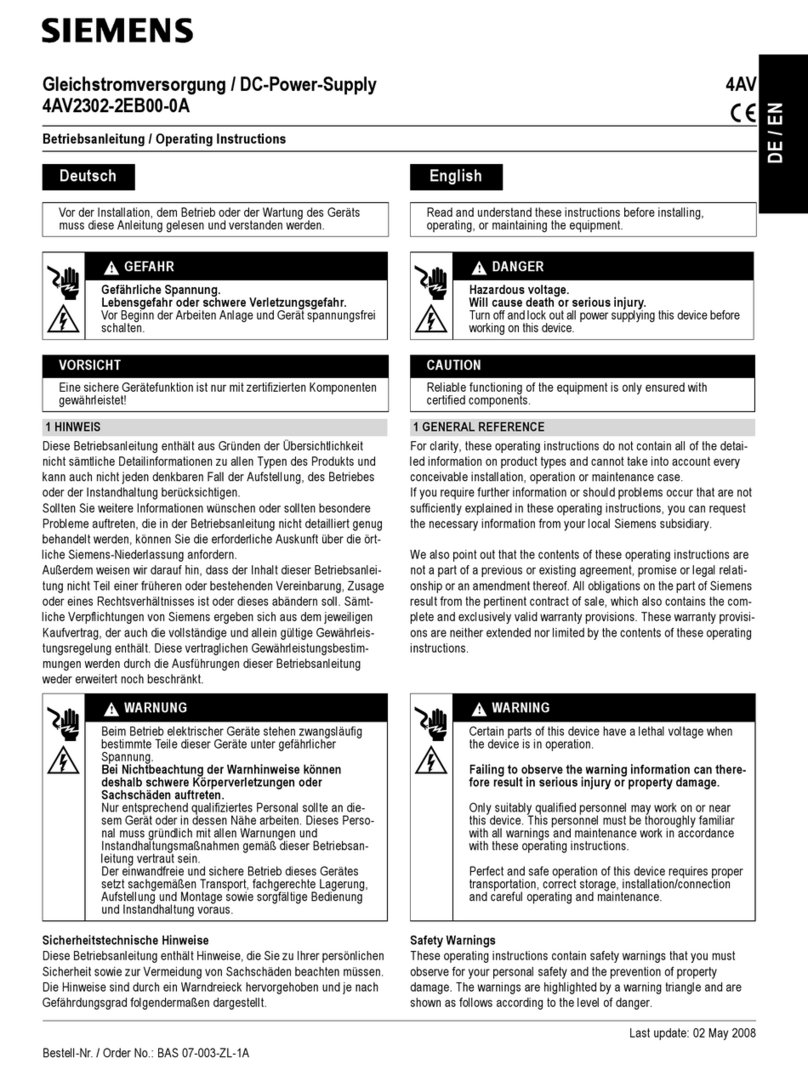 Siemens 4AV2302-2EB00-0A operating instructions
