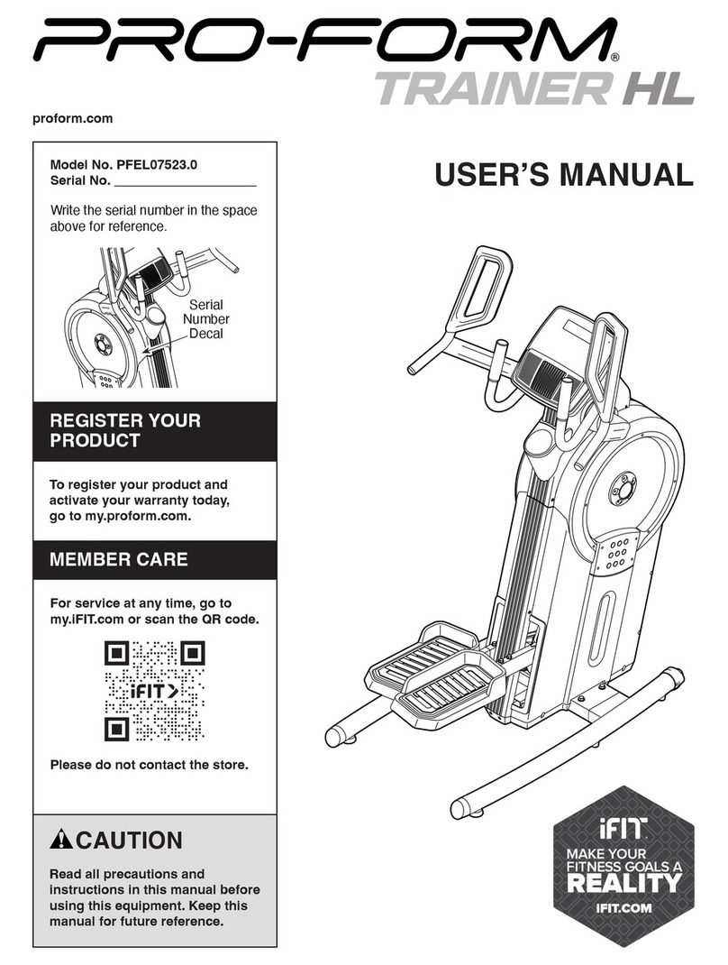 Pro-Form TRAINER HL PFEL07523.0 user manual