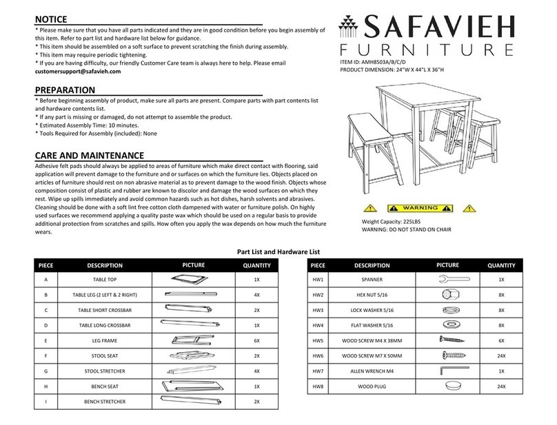 Safavieh Furniture AMH8503A manual