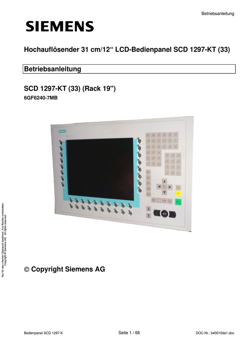 Siemens SCD 1297-K User manual