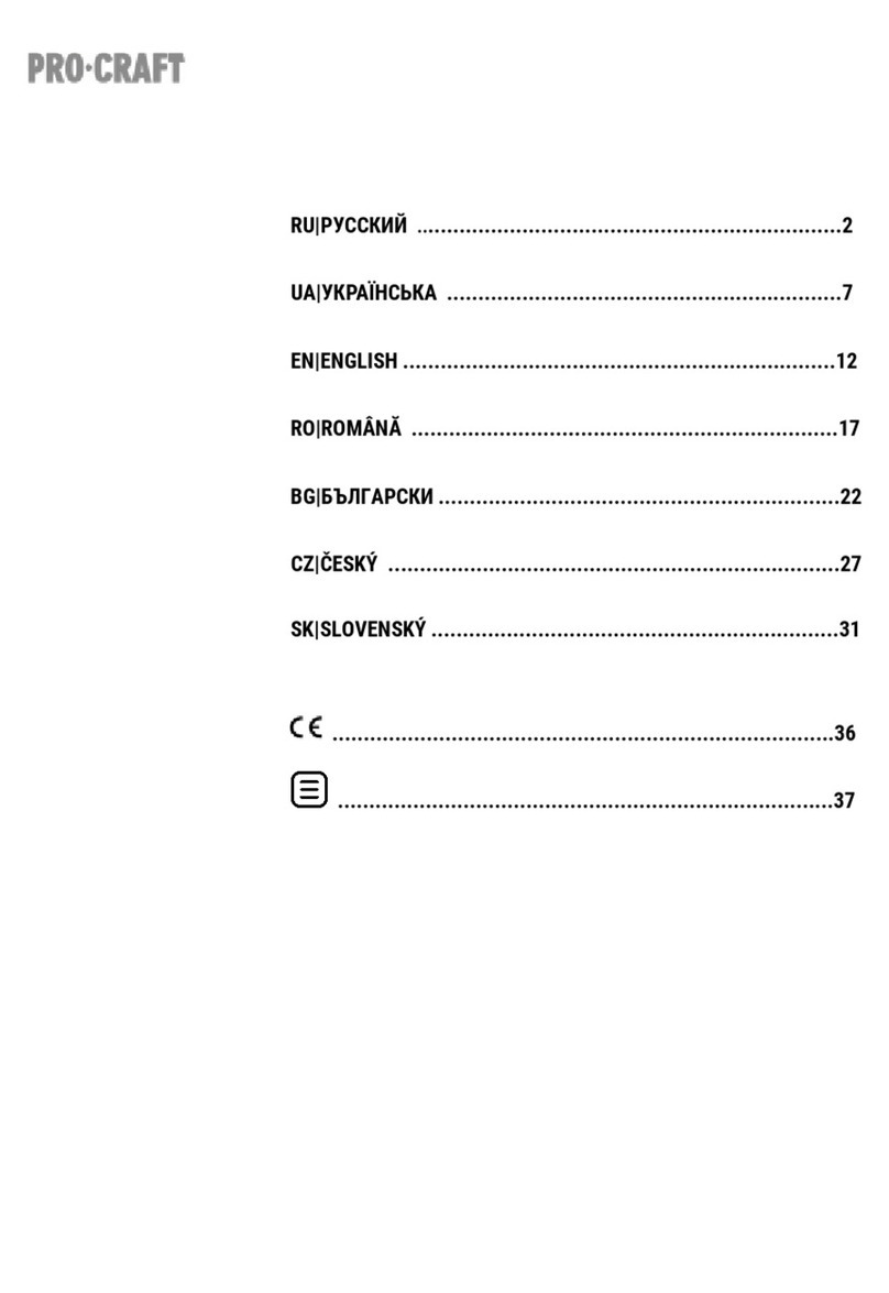PROCRAFT PWA56 user manual