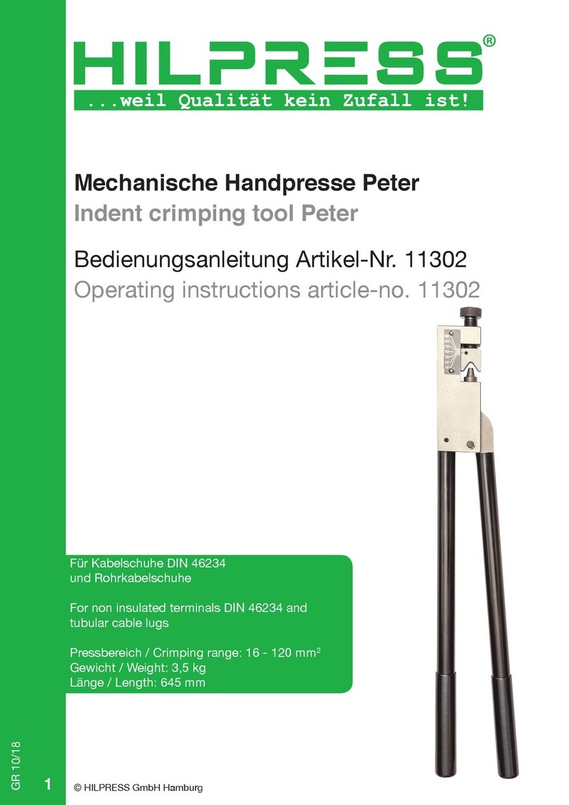 Hilpress 11302 operating instructions