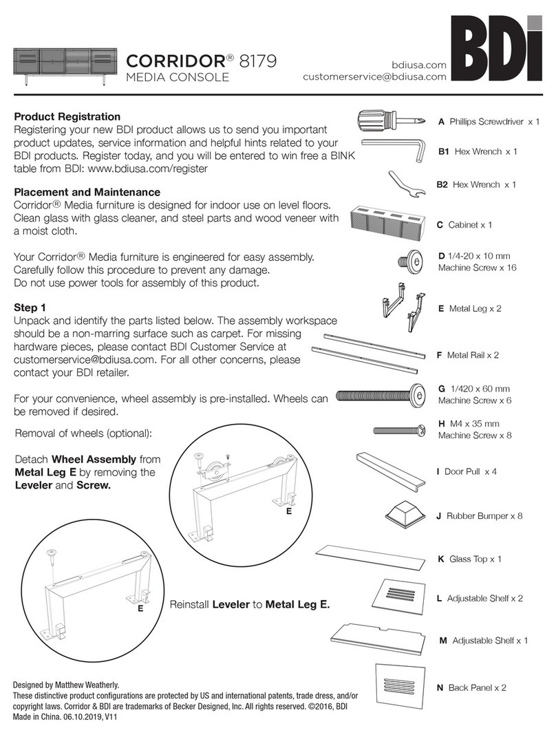 BDI CORRIDOR 8179-WL User manual